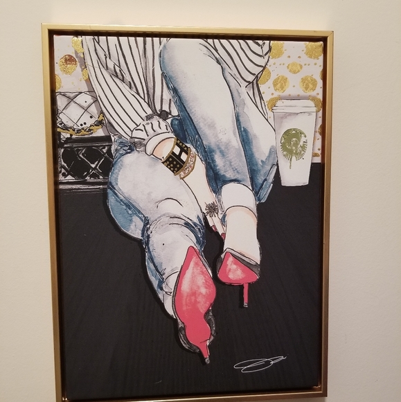 Coffee Break in Heels Canvas Wall Decor - Picture 6 of 6